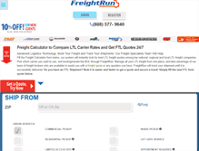 Tablet Screenshot of freightrun.com